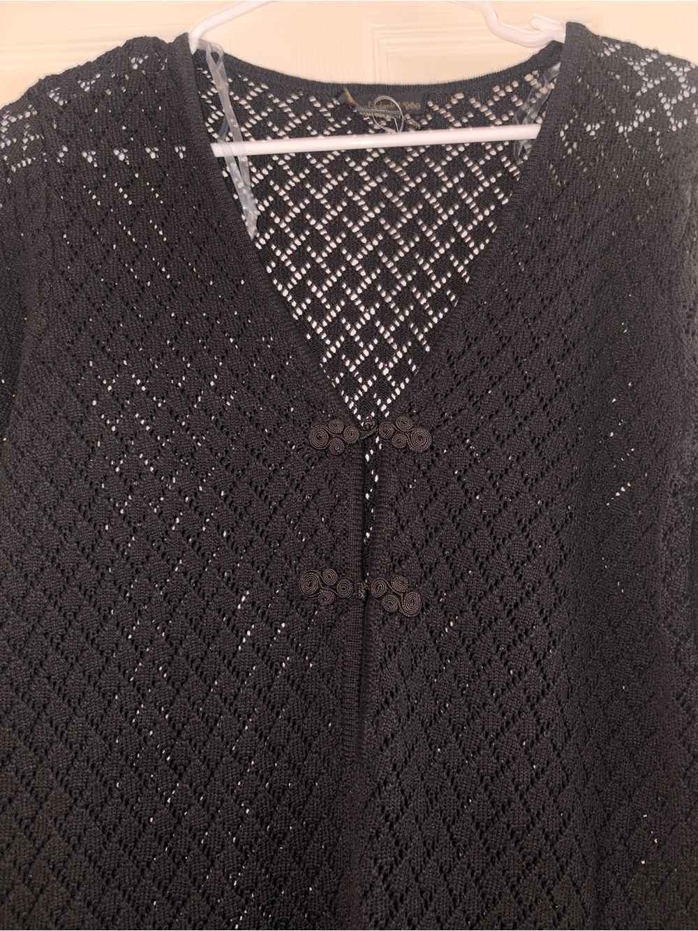 House of Harlow 1960 Black Crochet Swim Coverup - Picture 6 of 6